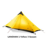 2 3F UL GEAR 2 Person Outdoor Ultralight Camping Tent 3 Season and 4 Season Professional 15D Silnylon Rodless