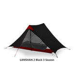 2 3F UL GEAR 2 Person Outdoor Ultralight Camping Tent 3 Season and 4 Season Professional 15D Silnylon Rodless