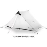 2 3F UL GEAR 2 Person Outdoor Ultralight Camping Tent 3 Season and 4 Season Professional 15D Silnylon Rodless