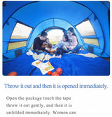 Outdoor Automatic waterproof pop up tents for large family camping