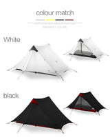 2 3F UL GEAR 2 Person Outdoor Ultralight Camping Tent 3 Season and 4 Season Professional 15D Silnylon Rodless