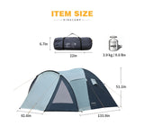 Portable Durable Waterproof Breathable 2 3 4 Person Family Camping Tent with Screen room