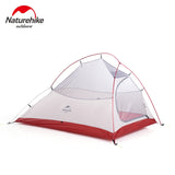 Naturehike Cloud Up 2 Ultralight Tent Free Camping Standing 20D Fabric Camping Tents With free Mat.