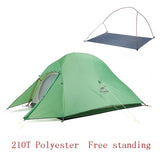 Naturehike Cloud Up 2 Ultralight Tent Free Camping Standing 20D Fabric Camping Tents With free Mat.