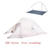 Naturehike Cloud Up 2 Ultralight Tent Free Camping Standing 20D Fabric Camping Tents With free Mat.