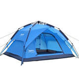 Automatic Camping Tent, 3-4 Person Family Tent Double Layer for Hiking Travel